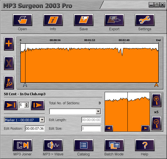 MP3 Surgeon ScreenShot - click to enlarge
